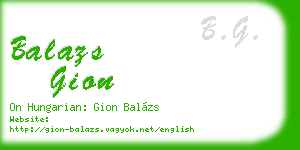 balazs gion business card